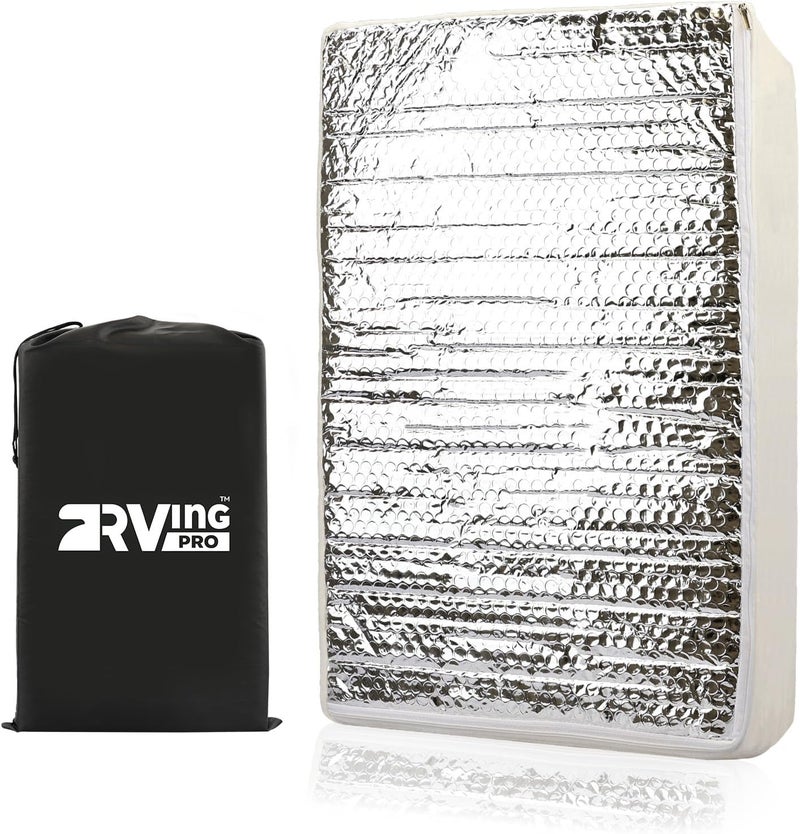 RVINGPRO عازل فتحة RV 14" × 22" وسادة فتحة RV عازل ضوء السقف RV لفتحة داخل مقطورة التخييم، مع حقيبة تخزين - Image 1